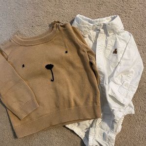 Baby Gap Brannan Bear Sweater and Oxford Shirt